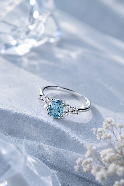 Anello Acquamarina di Marzo | YncantoRoma