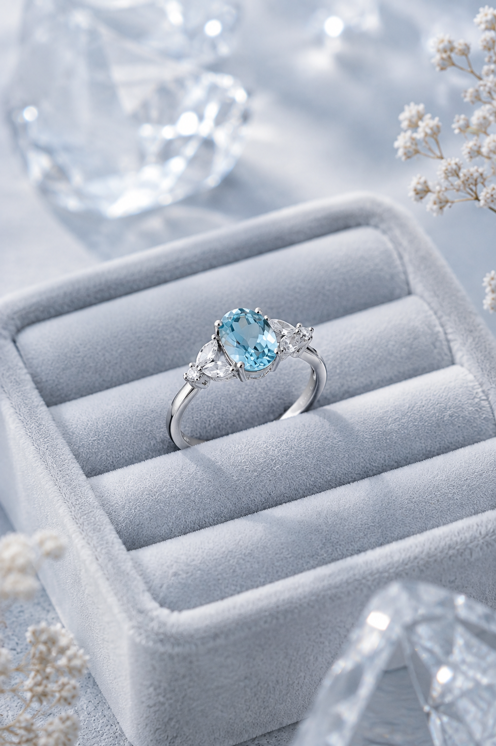 Anello Acquamarina di Marzo | YncantoRoma