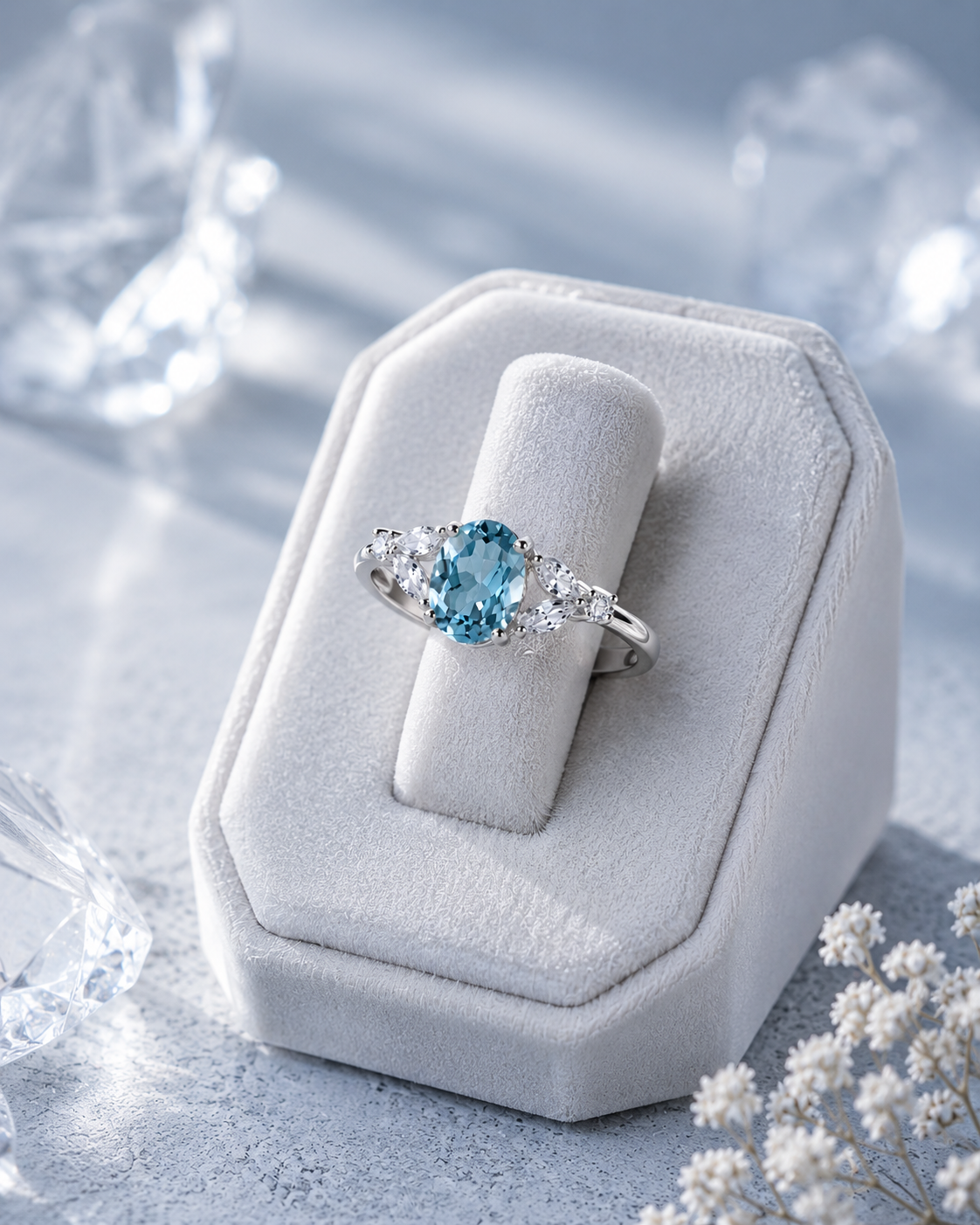 Anello Acquamarina di Marzo | YncantoRoma